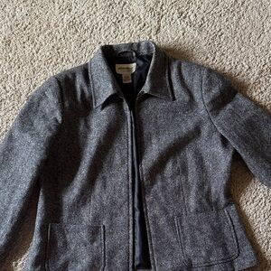 Eddie Bauer Women's Dark Gray Wool Pea Coat